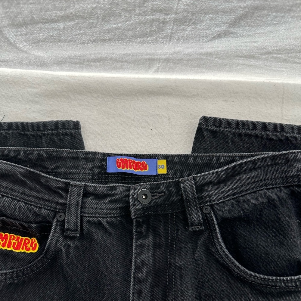 Gmpure Black Relaxed Jeans High Waist Vintage Look #A - Picture 4 of 9